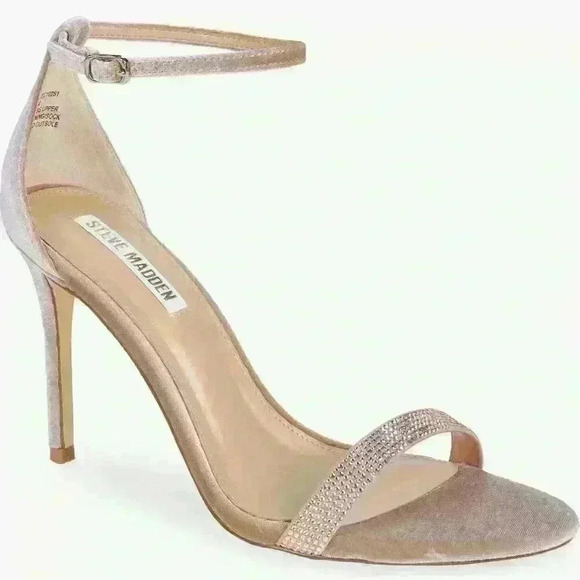 NWB Steve Madden Blush Tecy Embellished Stiletto Sandal - Picture 2 of 10